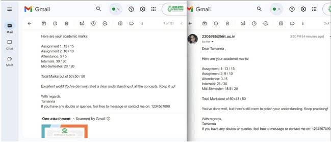 Automated Student Marks Distribution System
