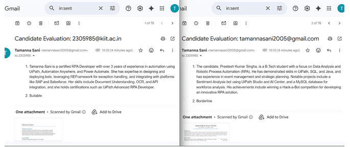 Resume Analyser - AI & RPA Powered Resume Screening System